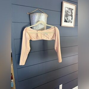 Elegant Peach Long Sleeve Shapewear Top